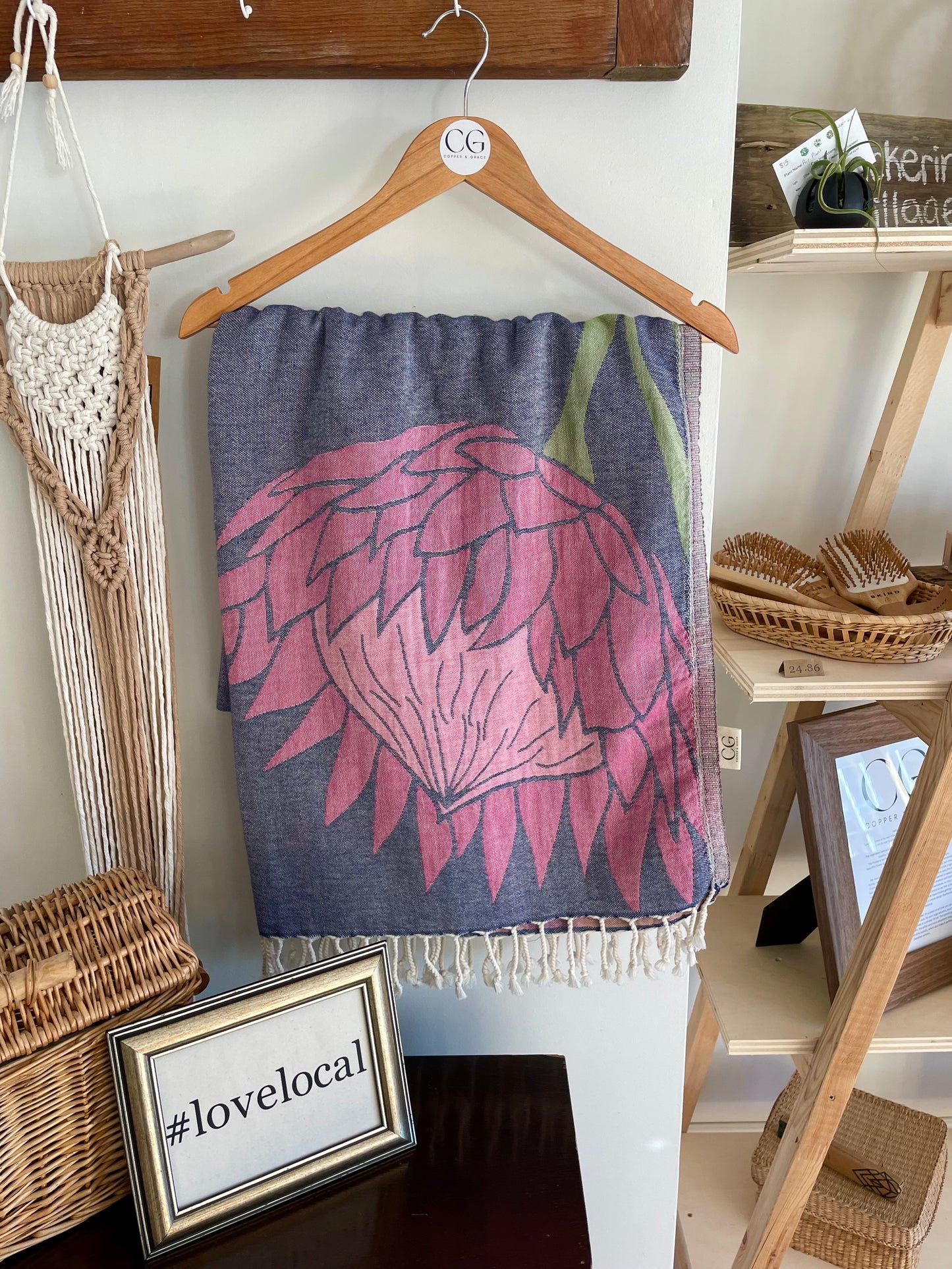 Lyla unique designer Turkish towel protea