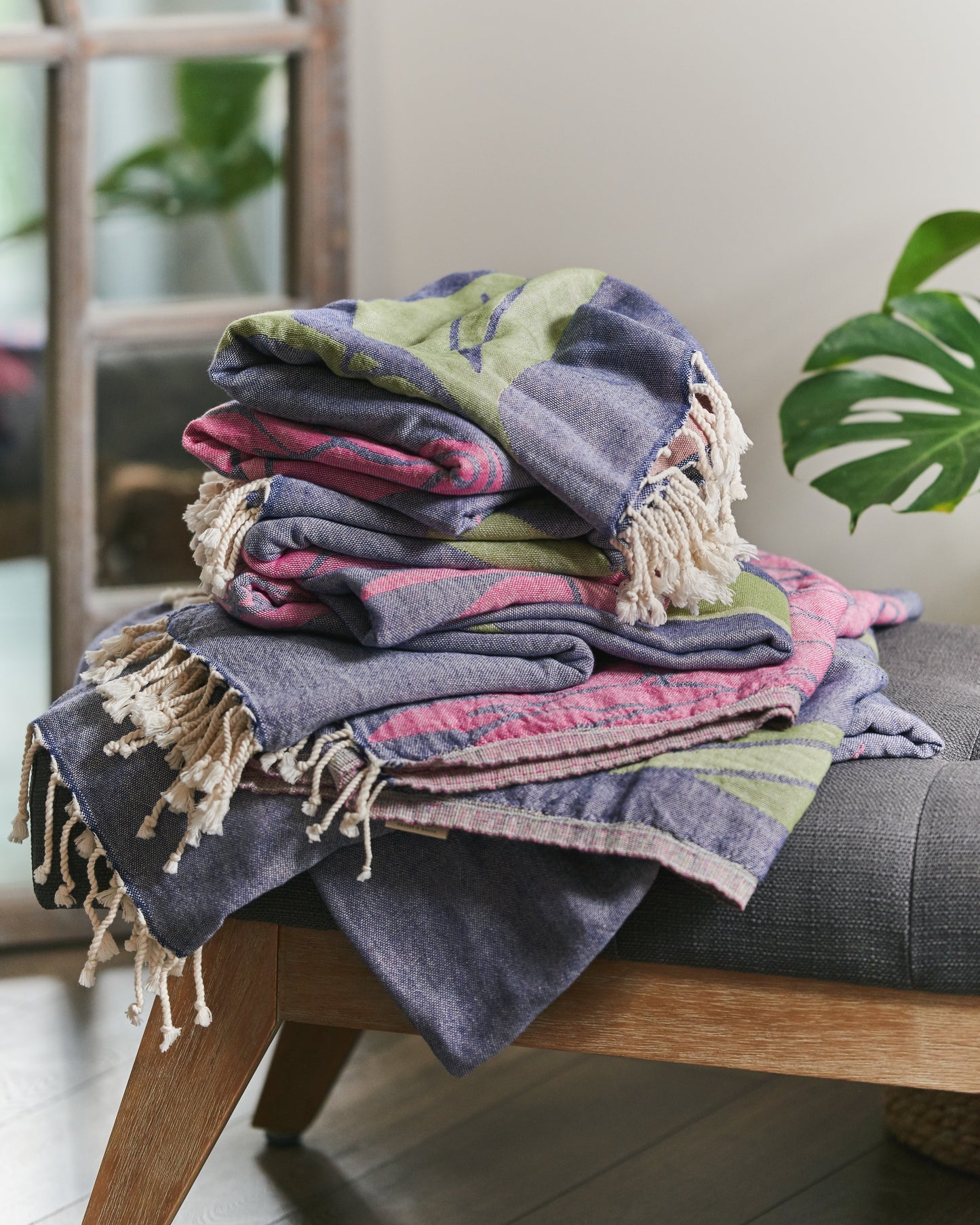 Lyla unique designer Turkish towel protea